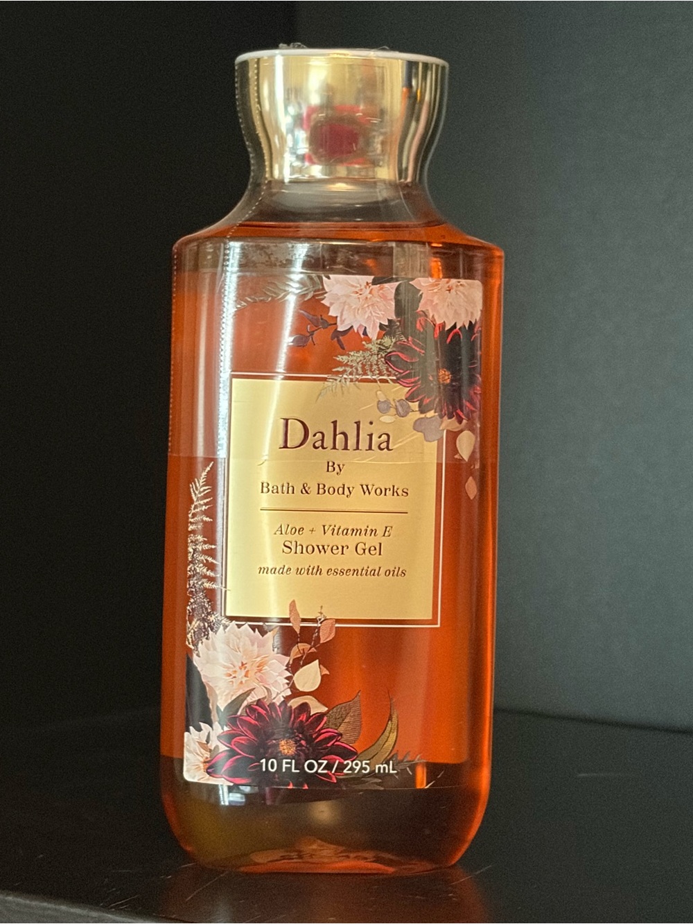 Bath & Body Works Dahlia Shower Gel — Orange and Gold Bottle